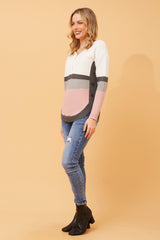 Caroline Morgan Colour Block Knitted Jumper