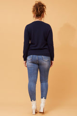 Caroline Morgan Floral Embellished Knit Jumper