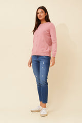 Caroline Morgan Floral Embellished Knit Jumper