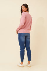 Caroline Morgan Floral Embellished Knit Jumper
