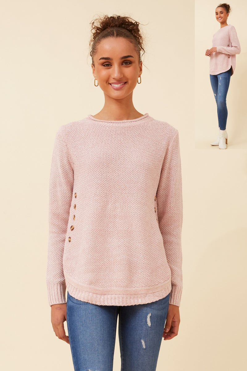 Caroline Morgan Side Button Jumper