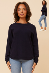 Caroline Morgan Side Zip Jumper