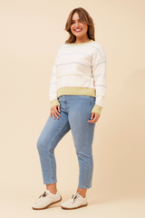 Caroline Morgan Pastel Stripe Knit Jumper