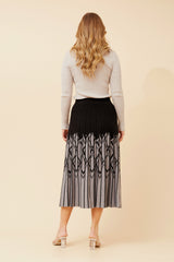 Caroline Morgan Pleated Knit Skirt