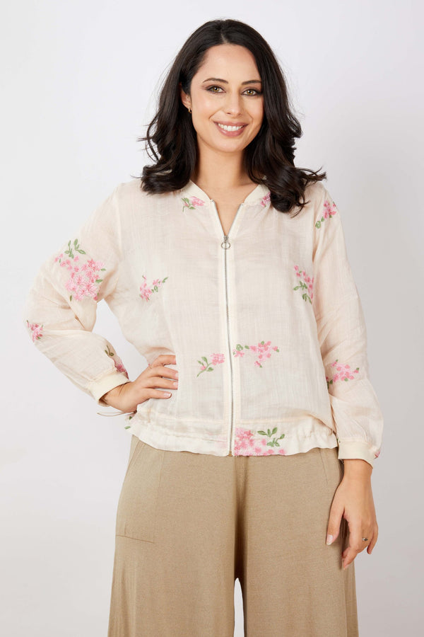 JJ Sisters Sheer Cotton Zip Top