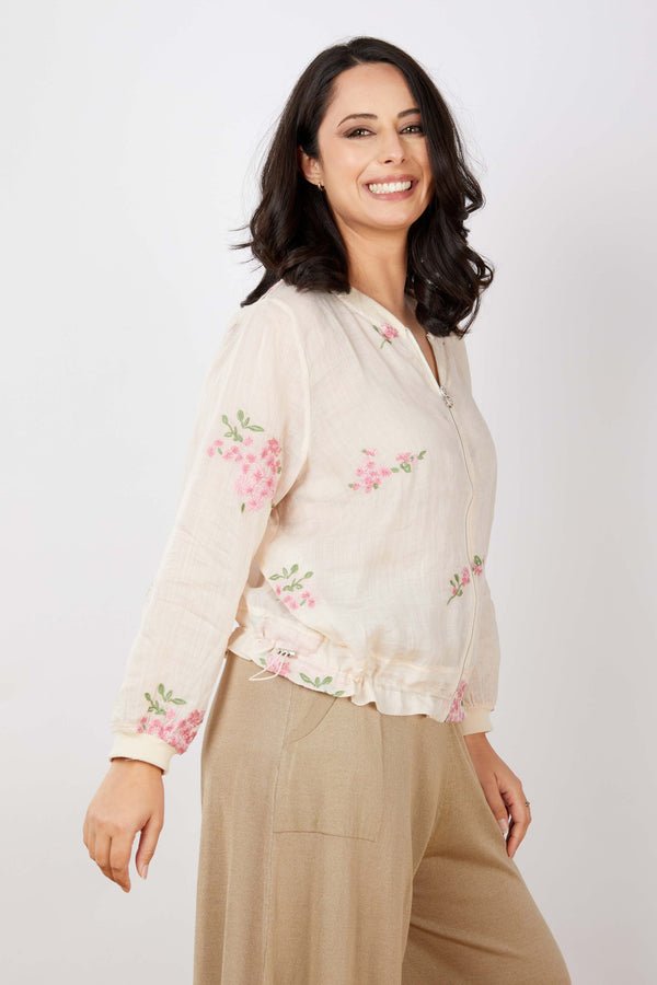 JJ Sisters Sheer Cotton Zip Top