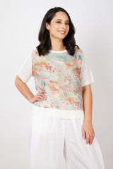 JJ Sisters Silk Linen Top