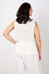 JJ Sisters Silk Linen Sleeveless Top