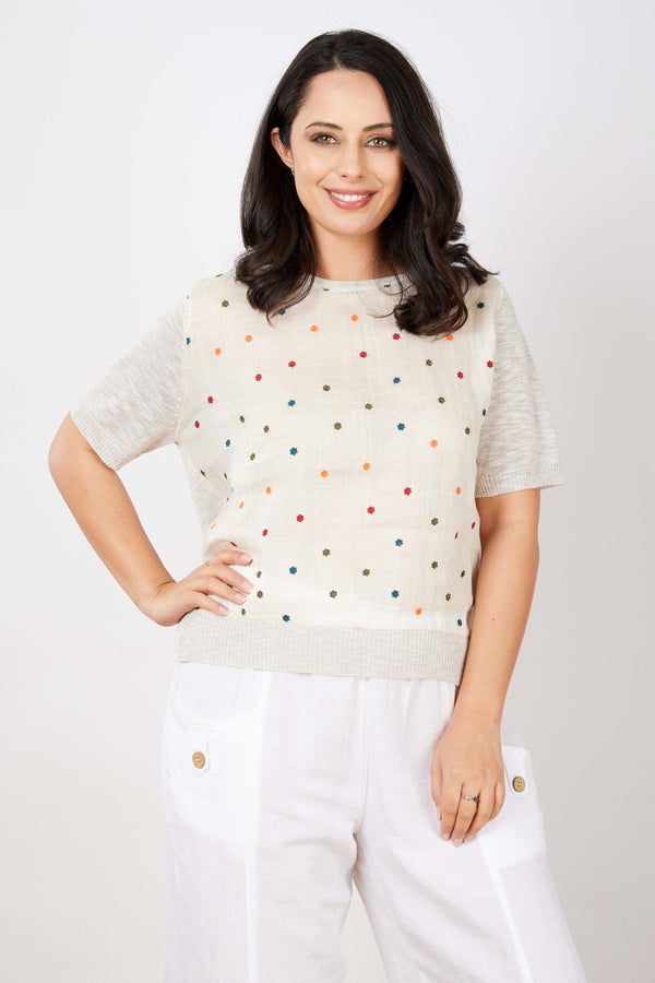 JJ Sisters Silk Linen Top