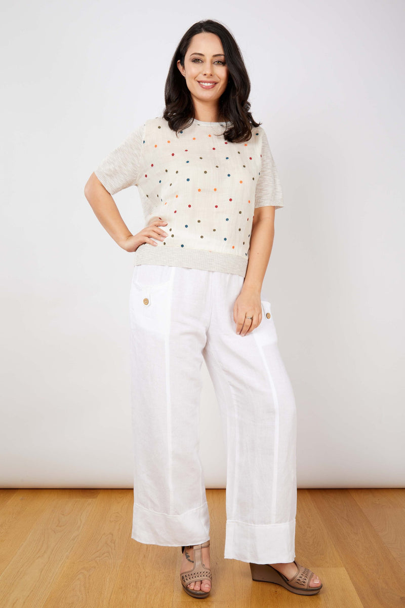 JJ Sisters Silk Linen Top