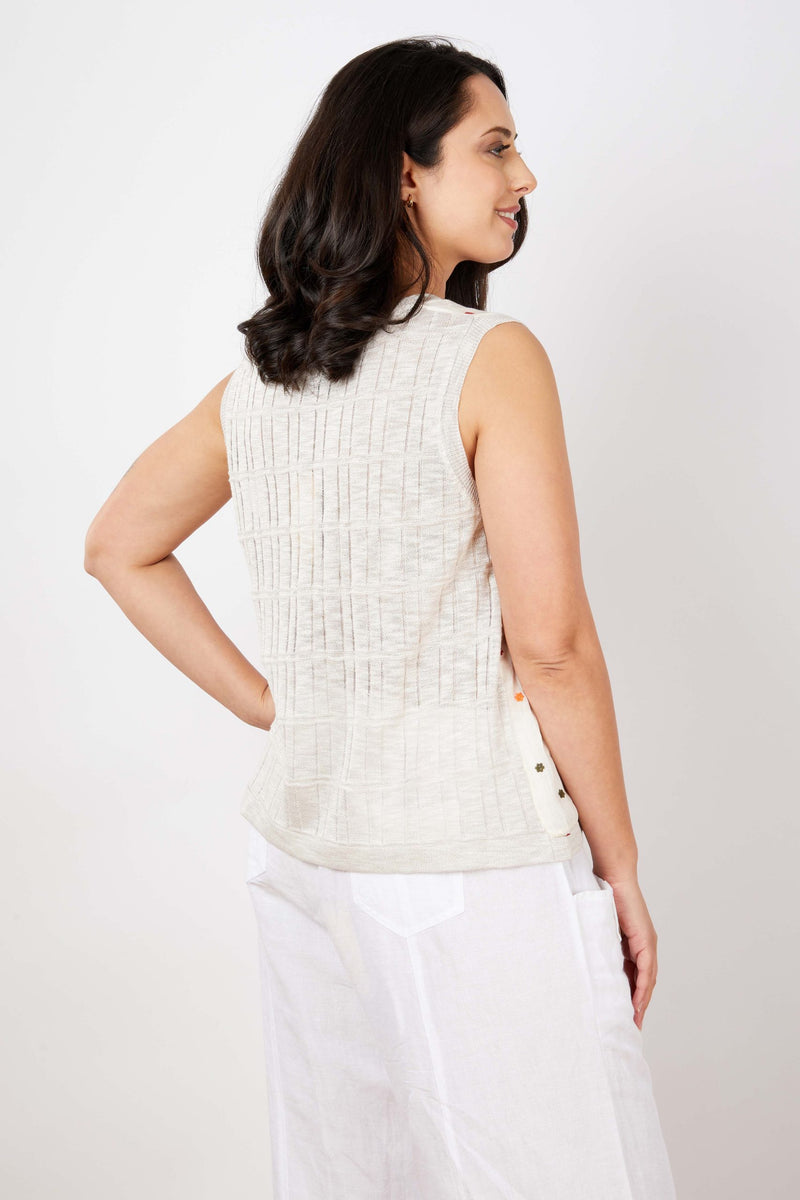 JJ Sisters Silk Linen Sleeveless Top