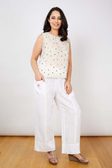 JJ Sisters Silk Linen Sleeveless Top