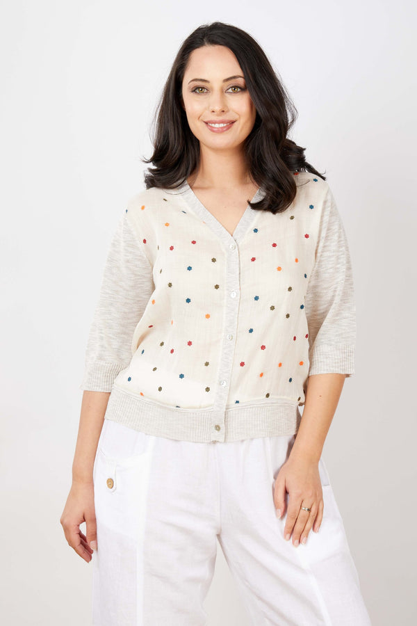 JJ Sisters Silk Linen Cardigan