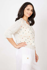 JJ Sisters Silk Linen Cardigan