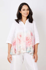 JJ Sisters Linen Printed Shirt