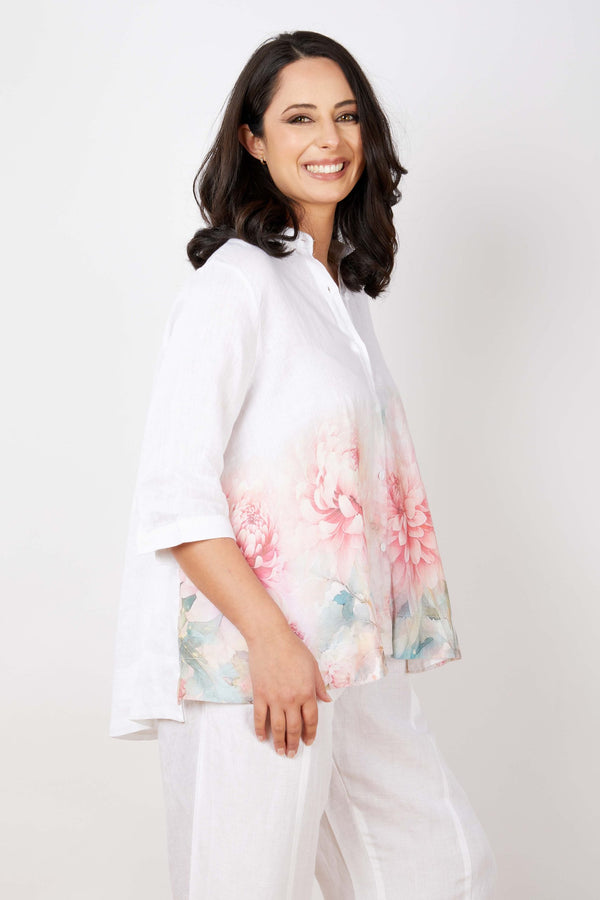 JJ Sisters Linen Printed Shirt