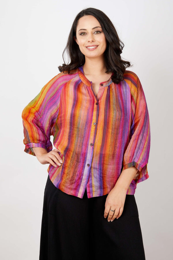 JJ Sisters Silk Linen Top