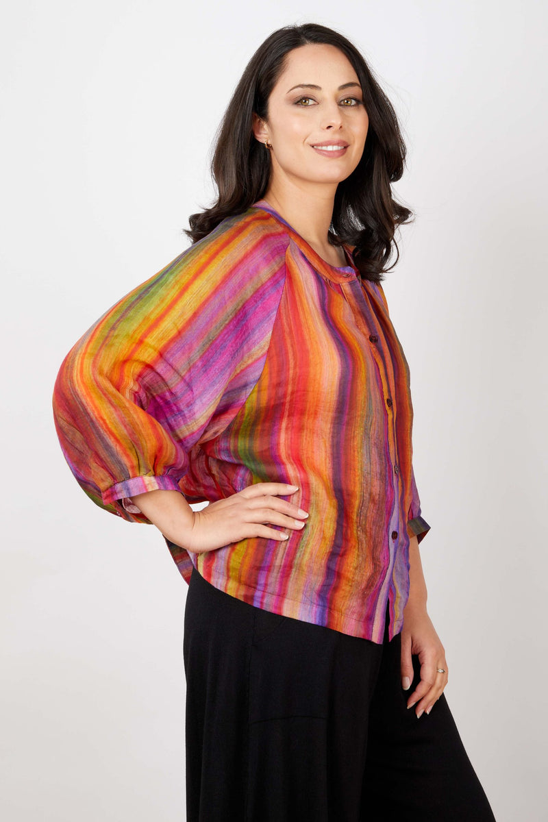 JJ Sisters Silk Linen Top