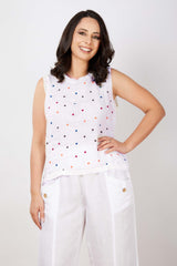 JJ Sisters Silk Linen Sleeveless Top