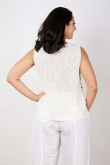 JJ Sisters Silk Linen Sleeveless Top