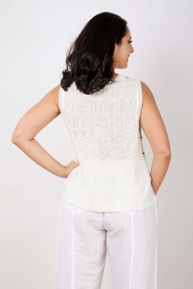 JJ Sisters Silk Linen Sleeveless Top