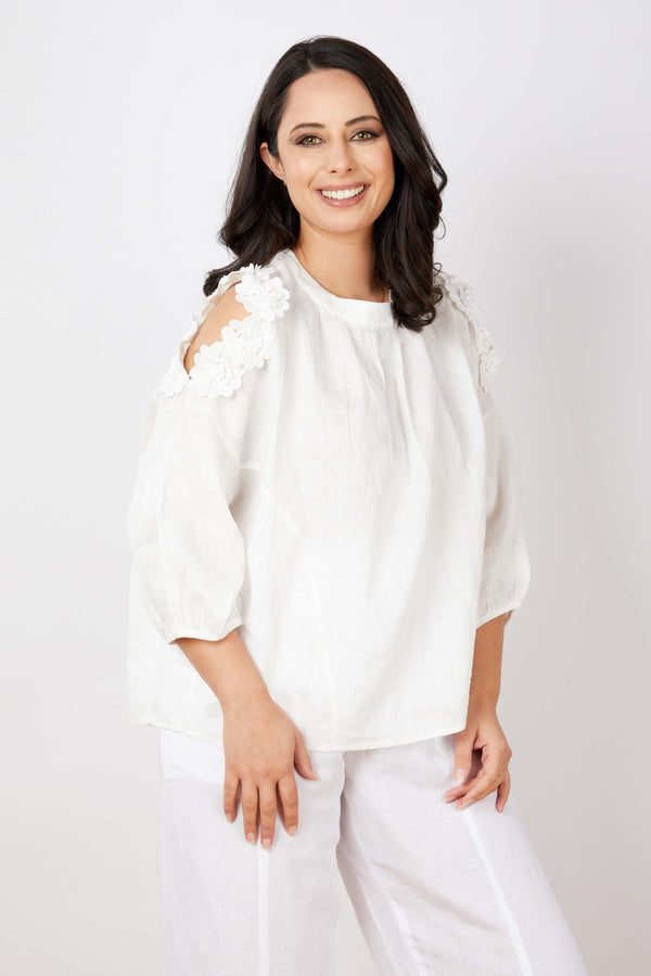 JJ Sisters Linen Top