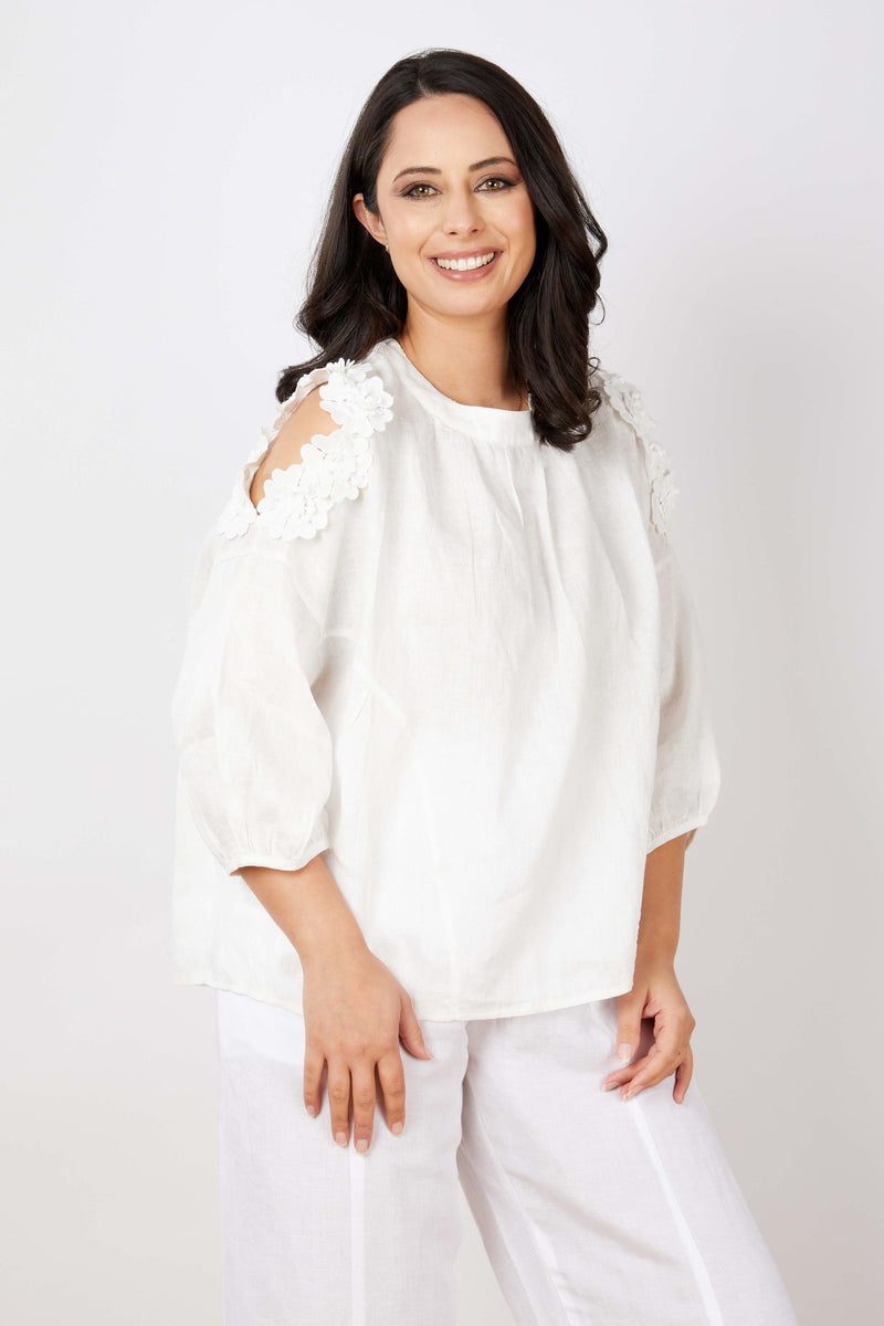 JJ Sisters Linen Top