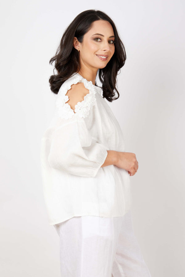 JJ Sisters Linen Top
