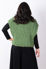 JJ Sisters Hand Knitted Wool Blend Vest