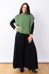 JJ Sisters Hand Knitted Wool Blend Vest