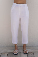 See Saw Linen 7/8 Elastic Back Pant