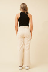 Caroline Morgan  Wide Leg Stretch Twill Pant