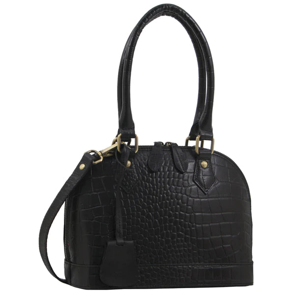 Pierre Cardin Croc-Embossed Leather CroosBody Bag
