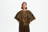 Tirelli Wide Sleeve Sheer Print Top