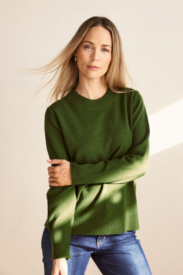 See Saw 100% Luxe Merino Wool Crew Neck Sweater