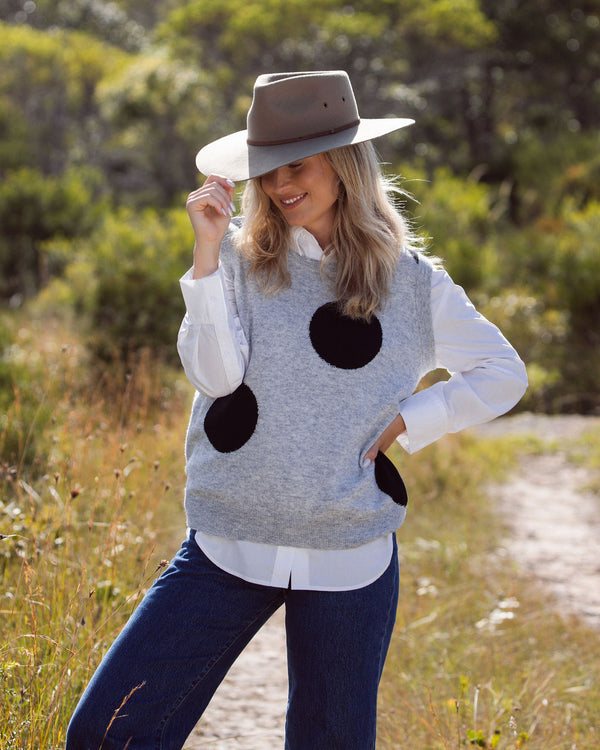 See Saw Australian Wool Blend Spot Vest