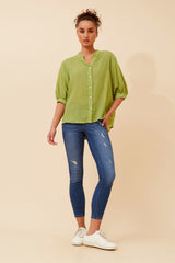 Caroline Morgan Button Back Shirt