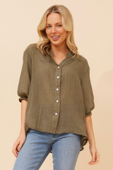 Caroline Morgan Button Back Shirt
