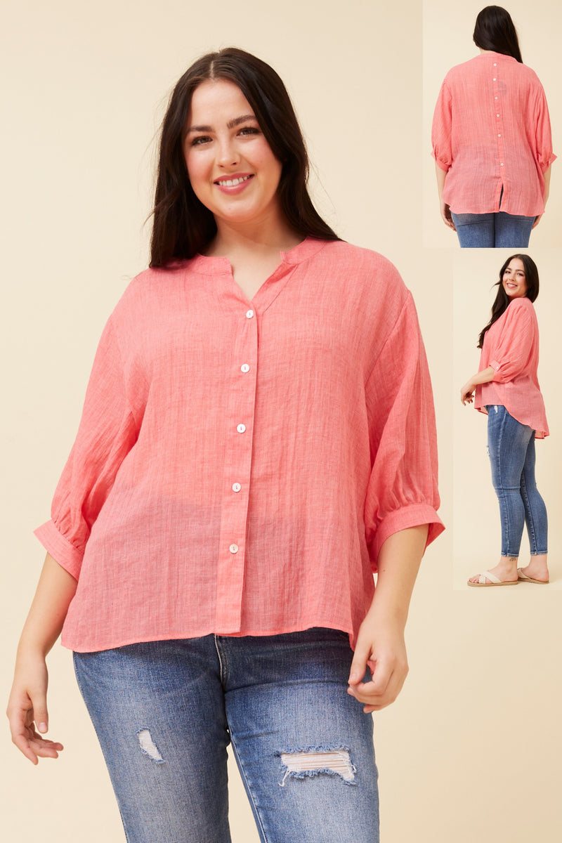 Caroline Morgan Button Back Shirt