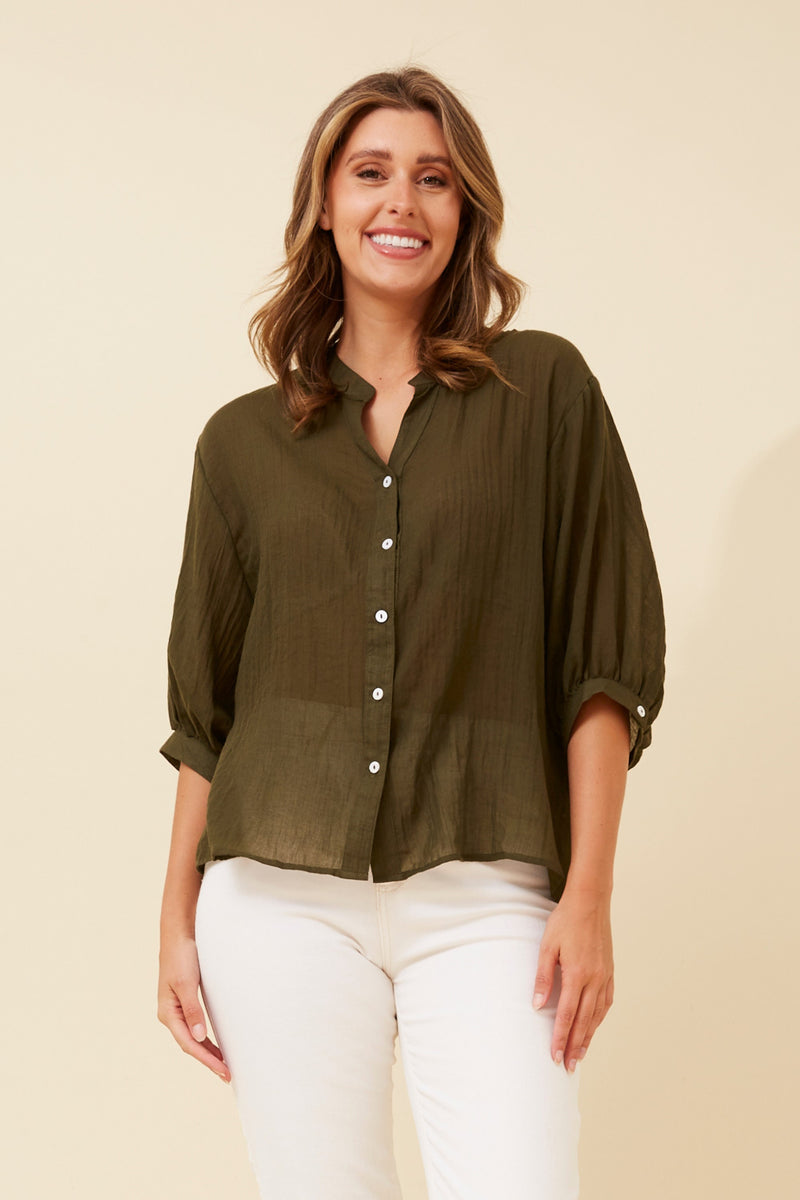 Caroline Morgan Button Back Shirt