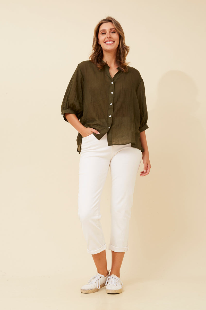 Caroline Morgan Button Back Shirt