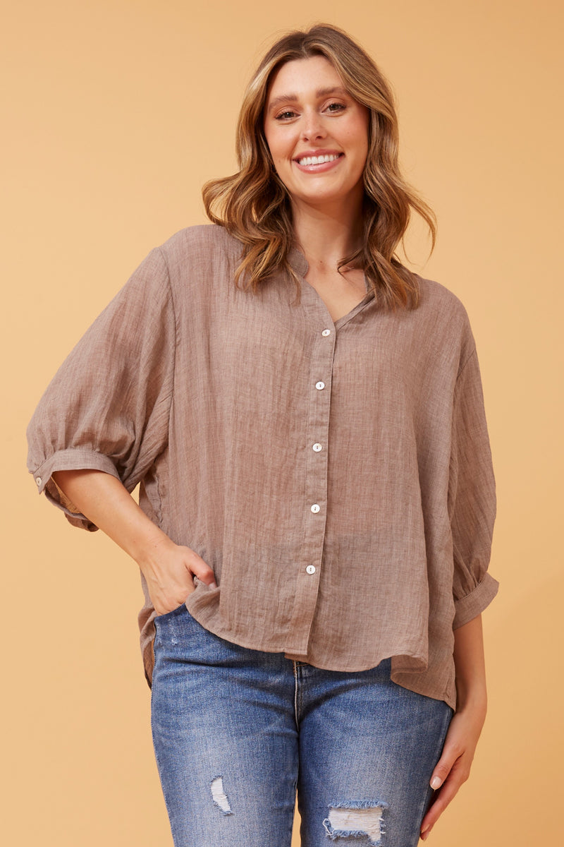 Caroline Morgan Button Back Shirt