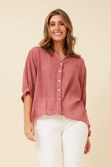 Caroline Morgan Button Back Shirt