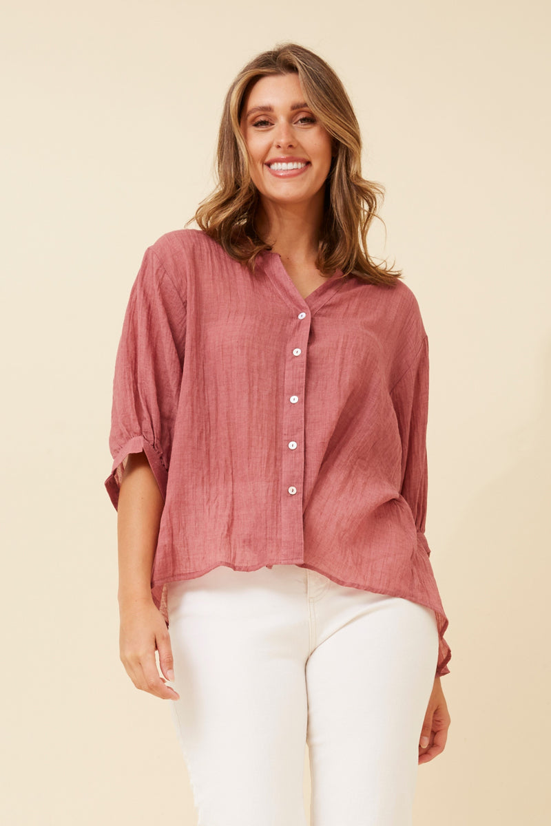 Caroline Morgan Button Back Shirt