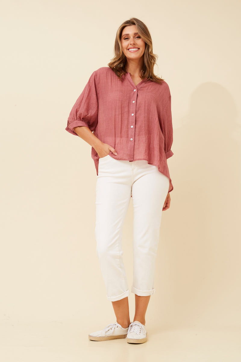 Caroline Morgan Button Back Shirt