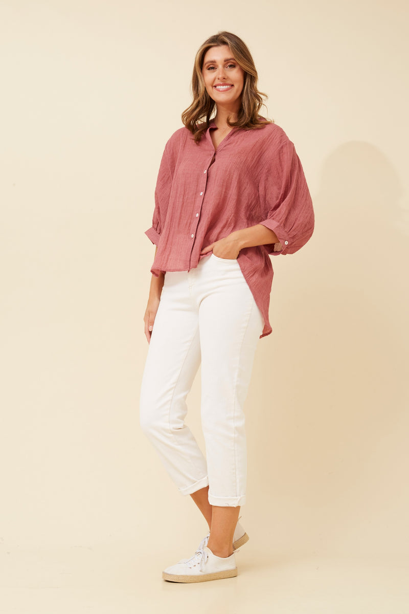 Caroline Morgan Button Back Shirt