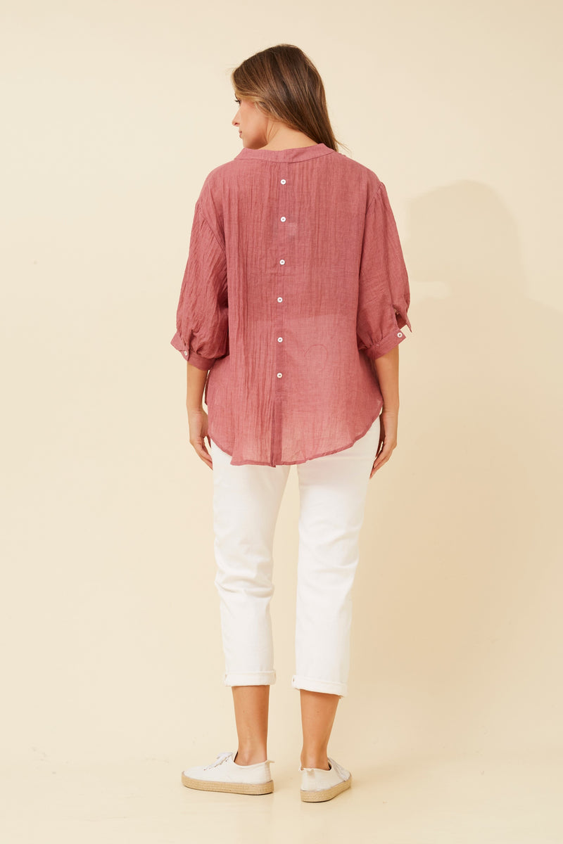 Caroline Morgan Button Back Shirt