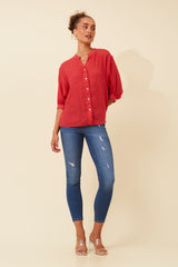 Caroline Morgan Button Back Shirt