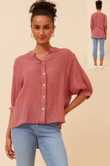Caroline Morgan Button Back Shirt