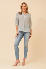 Caroline Morgan Button Back Shirt